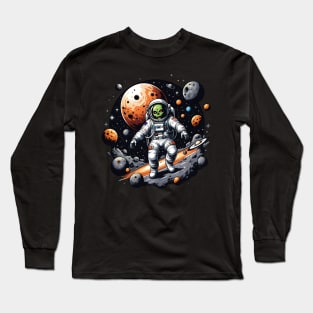 Zombie Alien in Space Long Sleeve T-Shirt